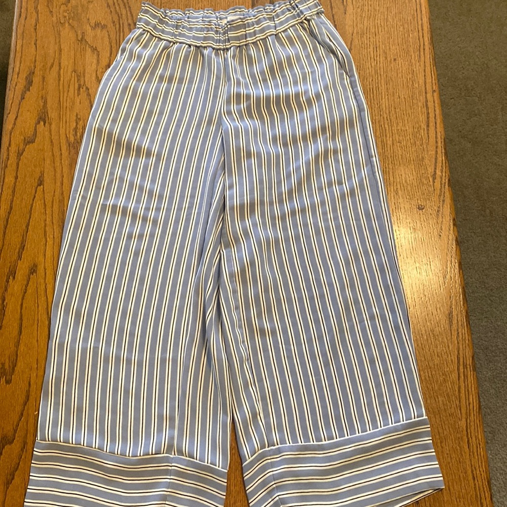 XS blue, white and black loft pants